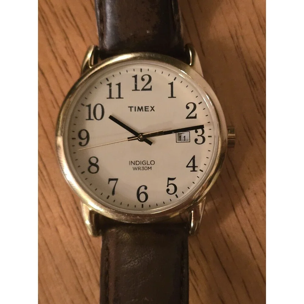 Vintage Timex Easy Reader 38mm Gold-Tone Watch TW2P75800 – Cream Dial – Works!
